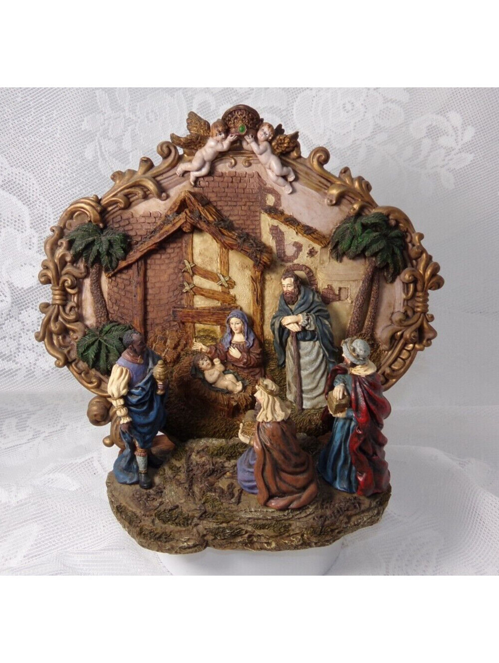 Christmas Ceramic Nativity Mary Joseph Jesus and the three king's Piece. - Picture 2 of 16